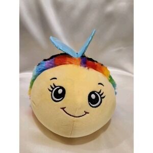 Impulse Industries Bee Plush Glow In The Dark Eyes Stuffed Animal Toy 9" Rainbow